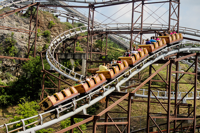 Roadrunner Express rollercoaster at Six Flags Fiesta Texas, San Antonio, Texas