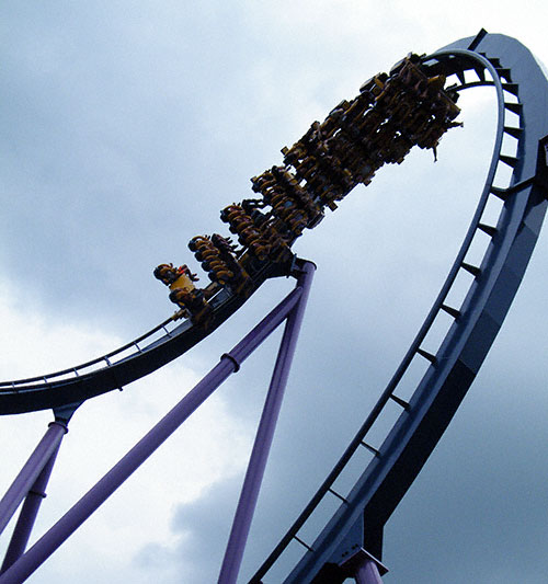 The Bizarro Rollercoaster at Six Flags Great Adventure, Jackson, New Jersey