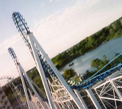 The Whizzer Roller Coaster at Six Flags Great America, Gurnee, Illinois