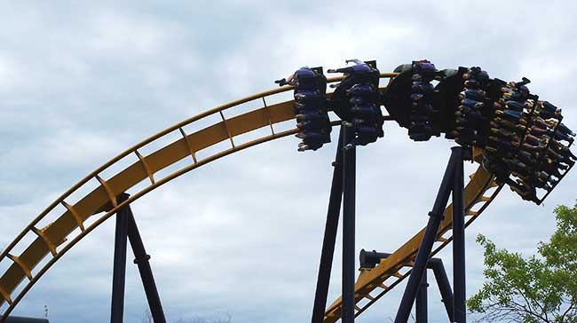 The Batman Rollercoaster at Six Flags Great America, Gurnee, Illinois