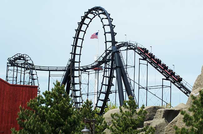 The Demon Rollercoaster at Six Flags Great America, Gurnee, Illinois