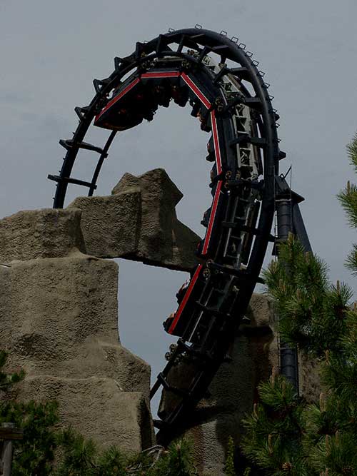 The Demon Rollercoaster at Six Flags Great America, Gurnee, Illinois