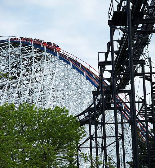 The Great American Eagle Rollercoaster at Six Flags Great America, Gurnee, Illinois