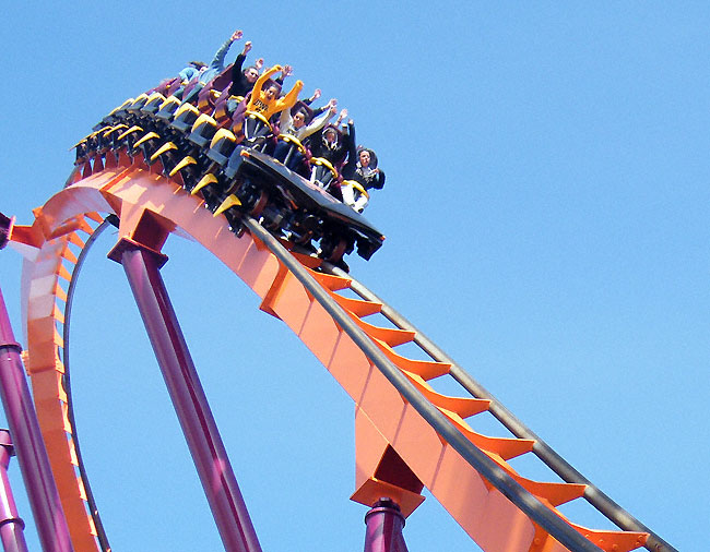 The Raging Bull Roller Coaster at Six Flags Great America, Gurnee, Illinois