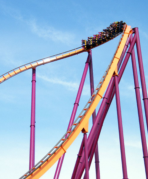 The Raging Bull Roller Coaster at Six Flags Great America, Gurnee, Illinois