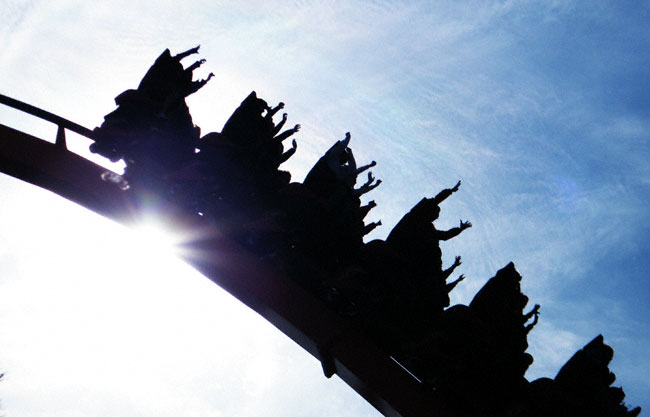 The Raging Bull Roller Coaster at Six Flags Great America, Gurnee, Illinois