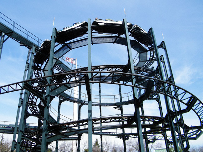 The Whizzer Roller Coaster at Six Flags Great America, Gurnee, Illinois