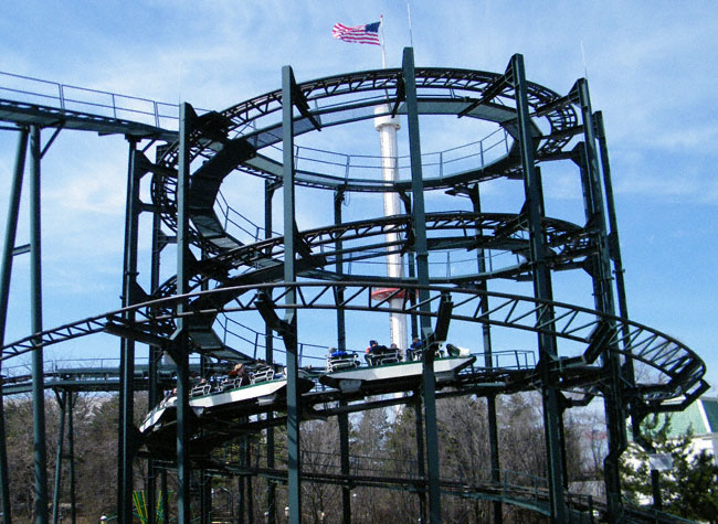 The Whizzer Roller Coaster at Six Flags Great America, Gurnee, Illinois