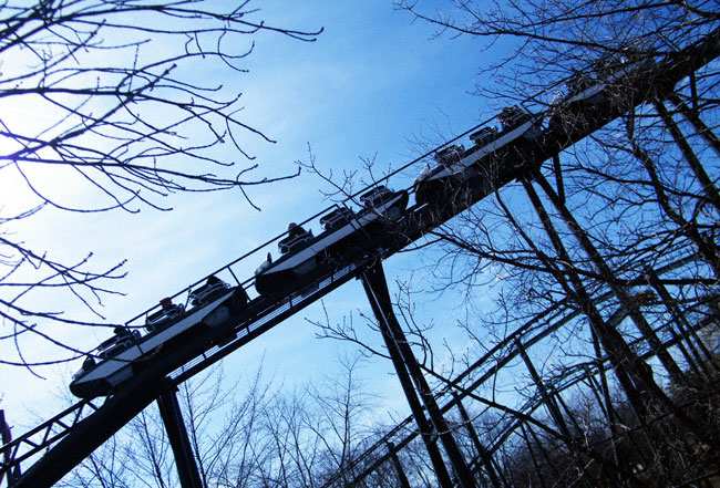 The Whizzer Roller Coaster at Six Flags Great America, Gurnee, Illinois