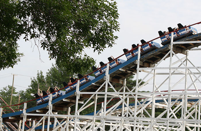 The Great American Eagle roller coaster at Six Flags Great America, Gurnee, Illinois