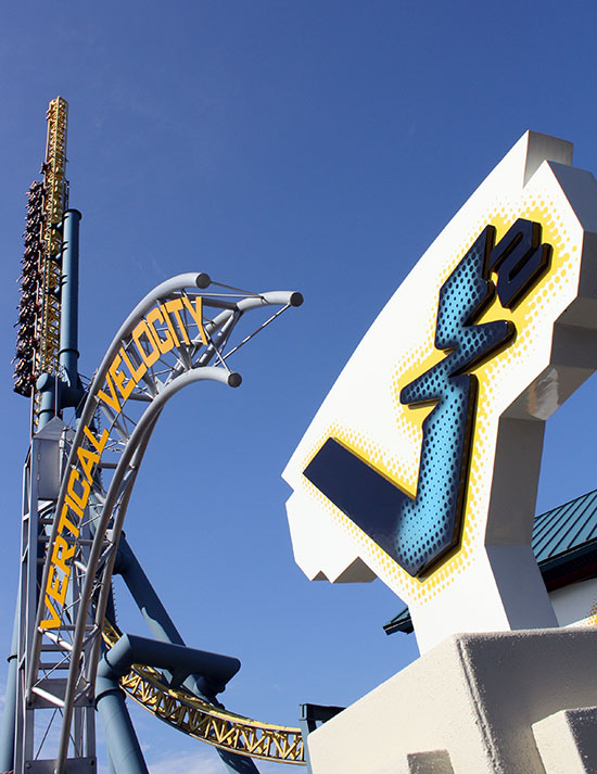TheVertical Velocity Rollercoaster at Six Flags Great America, Gurnee, Illinois