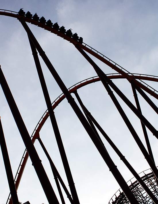 The Raging-Bull roller coaster at Six Flags Great America, Gurnee, Illinois