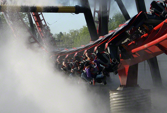 Media Day For The New For 2012 X-Flight Rollercoaster at Six Flags Great America in Gurnee, Illinois
