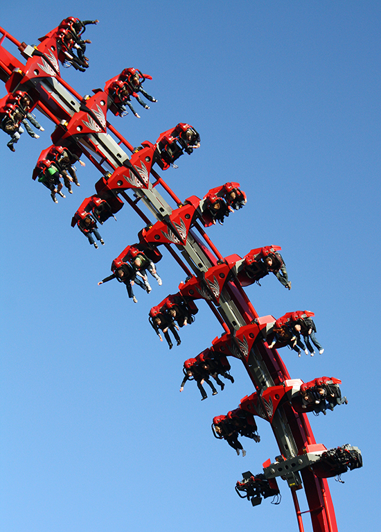 Media Day For The New For 2012 X-Flight Rollercoaster at Six Flags Great America in Gurnee, Illinois