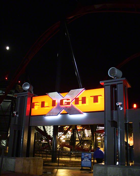 Media Day For The New For 2012 X-Flight Rollercoaster at Six Flags Great America in Gurnee, Illinois