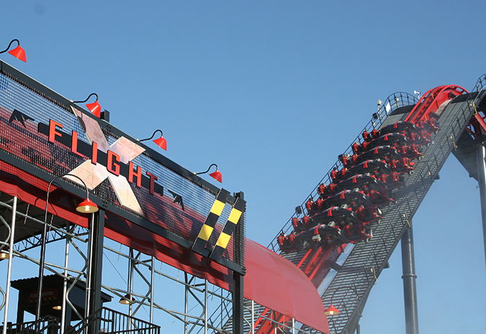 Media Day For The New For 2012 X-Flight Rollercoaster at Six Flags Great America in Gurnee, Illinois