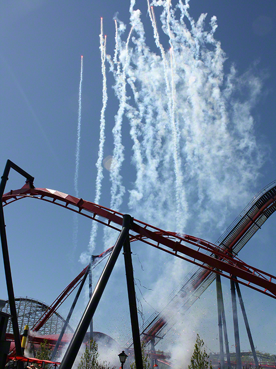Media Day For The New For 2012 X-Flight Rollercoaster at Six Flags Great America in Gurnee, Illinois