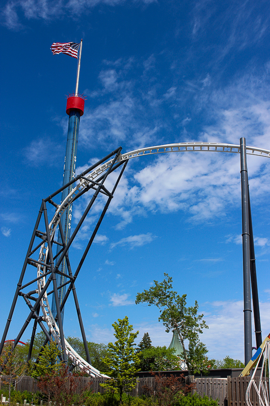The new Maxx Force Roller Coaster at Six Flags Great America, Gurnee, Illinois