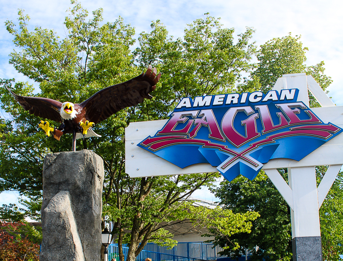 The American Eagle roller coaster at Six Flags Great America, Gurnee, Illinois