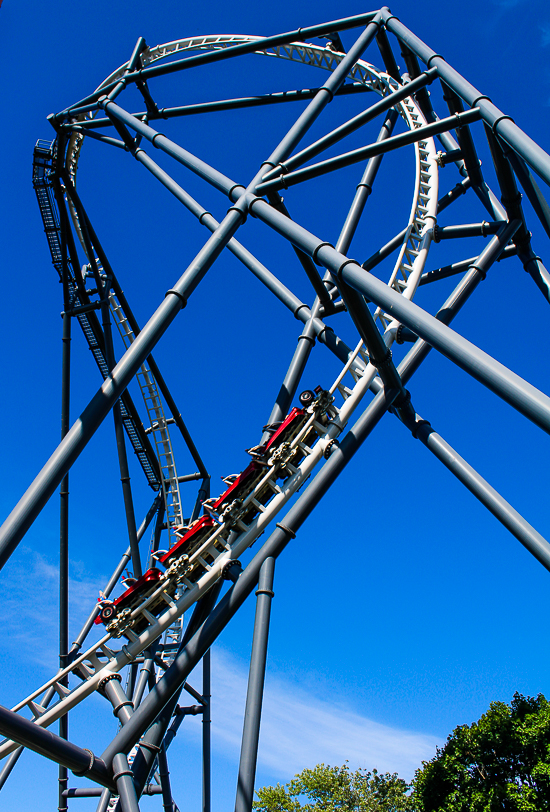 The Maxx Force roller coaster at Six Flags Great America, Gurnee, Illinois