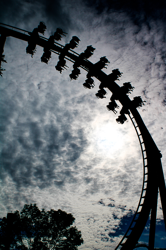 The X-Flight Roller Coaster at Six Flags Great America, Gurnee, Illinois