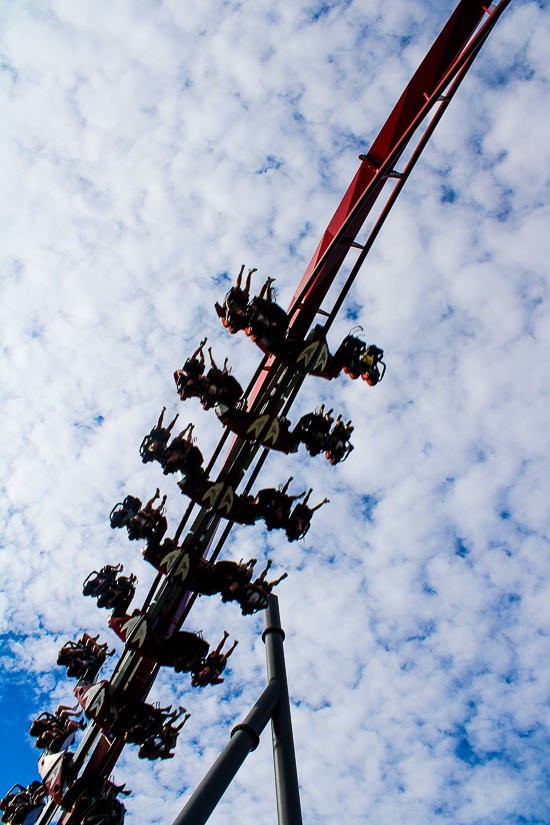 The X-Flight Roller Coaster at Six Flags Great America, Gurnee, Illinois