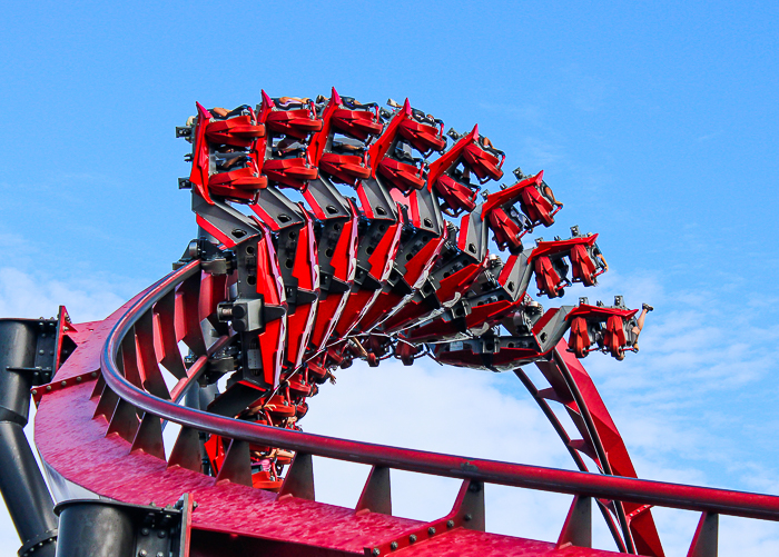 The X-Flight roller coaster at Six Flags Great America, Gurnee, Illinois