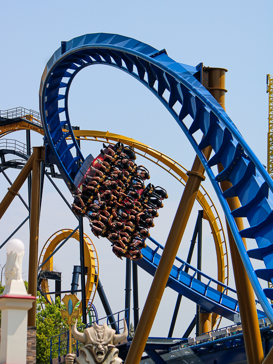 The new for 2025 Wrath of Rakshasa coaster at Six Flags Great America, Gurnee, Illinois