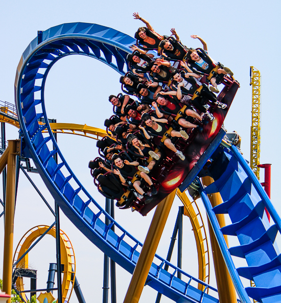 The new for 2025 Wrath of Rakshasa coaster at Six Flags Great America, Gurnee, Illinois