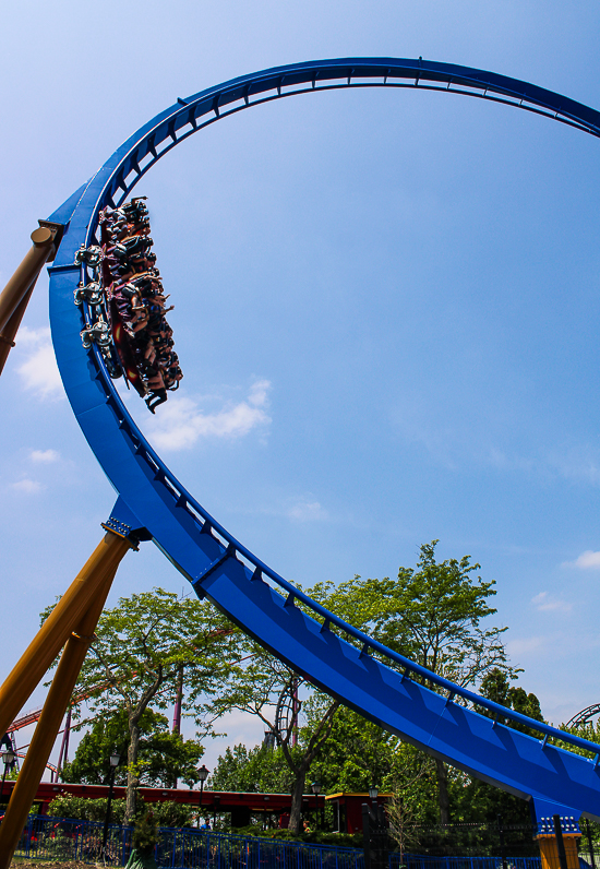 The new for 2025 Wrath of Rakshasa coaster at Six Flags Great America, Gurnee, Illinois