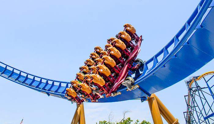The new for 2025 Wrath of Rakshasa coaster at Six Flags Great America, Gurnee, Illinois