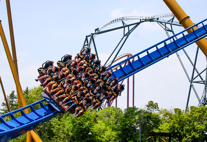 The new for 2025 Wrath of Rakshasa coaster at Six Flags Great America, Gurnee, Illinois