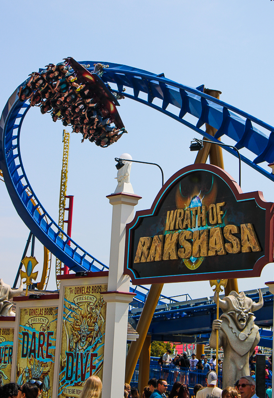 The new for 2025 Wrath of Rakshasa coaster at Six Flags Great America, Gurnee, Illinois