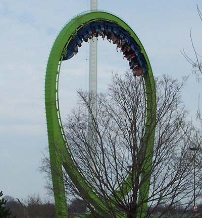 Greezed Lightnin' Rollercoaster at Six Flags Kentucky Kingdom