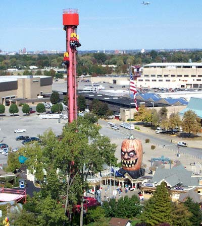 Hellivator during Frightfest at Six Flags Kentucky Kingdom, Louisville, KY