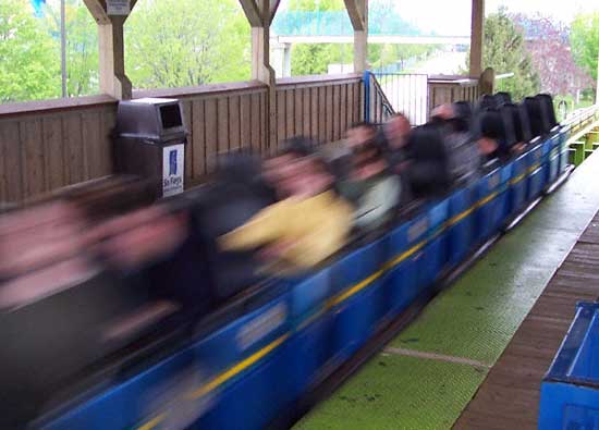 The Greezed Lightnin' Rollercoaster at Six Flags Kentucky Kingdom, Louisville, KY
