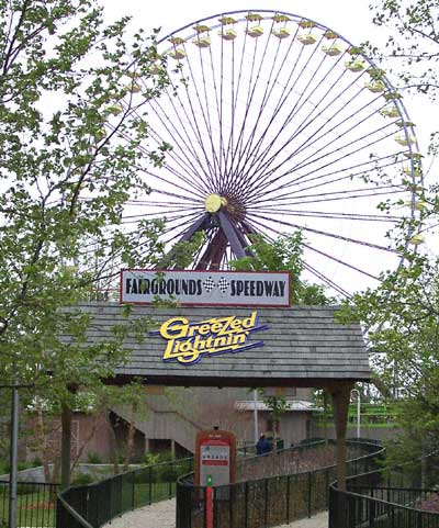 The Greezed Lightnin' Rollercoaster at Six Flags Kentucky Kingdom, Louisville, KY