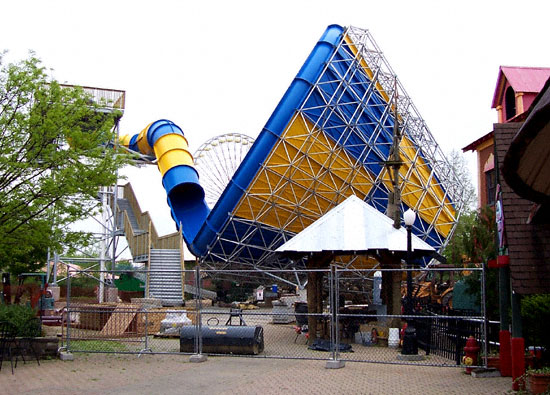 The Tornado Water Slide at Six Flags Kentucky Kingdom, Louisville, KY