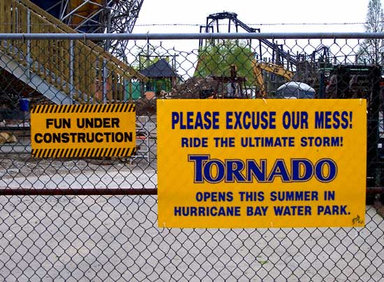 The Tornado Water Slide at Six Flags Kentucky Kingdom, Louisville, KY