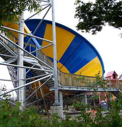The Tornado Water Slide at Six Flags Kentucky Kingdom, Louisville, KY