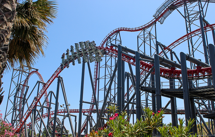 The X2 Rollercoaster - American Coaster Enthusiasts Coaster Con 42 at Six Flags Magic Mountain in Valencia, California