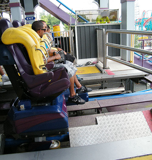 Batman The Dark Knight Rollercoaster at Six Flags New England, Agawam, Massachusetts