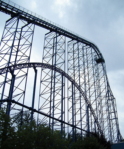 The Bizarro Rollercoaster at Six Flags New England, Agawam, Massachusetts