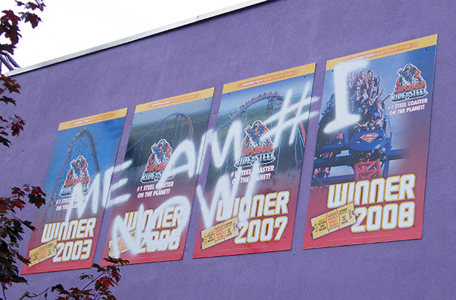 The Bizarro Rollercoaster at Six Flags New England, Agawam, Massachusetts