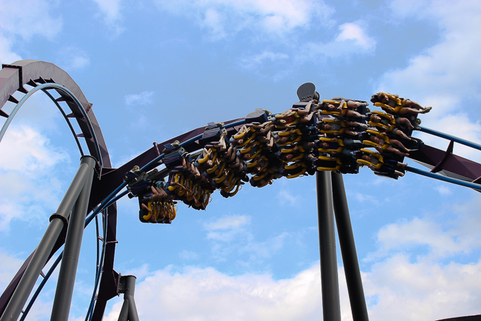 Batman The Dark Knight Roller Coaster at Six Flags New England, Agawam, Massachusetts