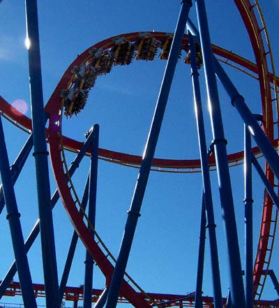 The Superman Ultimate Flight Rollercoaster At Six Flags Over Georgia, Austell, GA