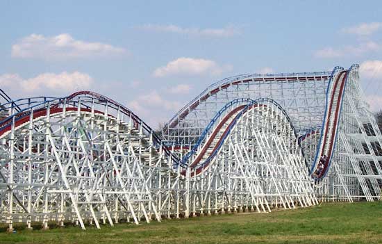 The Great American Scream Machine Rollercoaster at Six Flags Over Georgia, Austell, GA