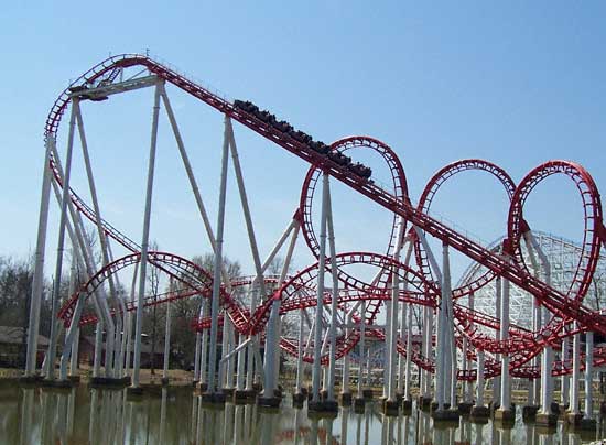 The Ninja Rollercoaster at Six Flags Over Georgia, Austell, GA