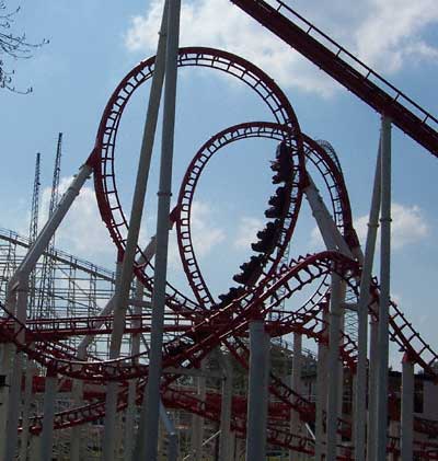 The Ninja Rollercoaster at Six Flags Over Georgia, Austell, GA