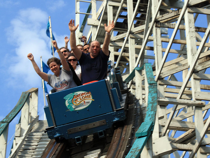 The Georgia Cyclone Roller Coaster at Six Flags Over Georgia, Austell, Georgia